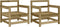 vidaXL - Tuinstoelen - 2 - st - geïmpregneerd - hout