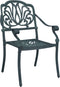 vidaXL - Tuinstoelen - 2 - st - gietaluminium - groen