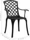 vidaXL - Tuinstoelen - 2 - st - gietaluminium - zwart