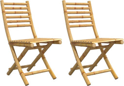 vidaXL - Tuinstoelen - 2 - st - inklapbaar - 43x54x88 - bamboe
