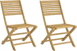 vidaXL - Tuinstoelen - 2 - st - inklapbaar - 48,5x61,5x87 - cm - massief - acaciahout