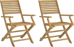vidaXL - Tuinstoelen - 2 - st - inklapbaar - 54,5x61,5x86,5 - cm - acaciahout