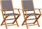vidaXL - Tuinstoelen - 2 - st - inklapbaar - acaciahout - en - stof - antracietkleurig