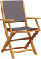 vidaXL - Tuinstoelen - 2 - st - inklapbaar - acaciahout - en - stof - antracietkleurig