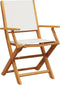 vidaXL - Tuinstoelen - 2 - st - inklapbaar - acaciahout - en - stof - crèmewit