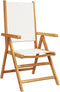 vidaXL - Tuinstoelen - 2 - st - inklapbaar - acaciahout - en - stof - crèmewit