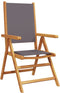 vidaXL - Tuinstoelen - 2 - st - inklapbaar - acaciahout - en - stof - antracietkleurig