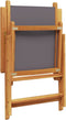 vidaXL - Tuinstoelen - 2 - st - inklapbaar - acaciahout - en - stof - antracietkleurig