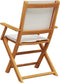 vidaXL - Tuinstoelen - 2 - st - inklapbaar - acaciahout - en - stof - crèmewit