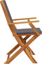 vidaXL - Tuinstoelen - 2 - st - inklapbaar - acaciahout - en - stof - antracietkleurig
