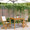vidaXL - Tuinstoelen - 2 - st - inklapbaar - acaciahout - en - stof - crèmewit