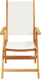 vidaXL - Tuinstoelen - 2 - st - inklapbaar - acaciahout - en - stof - crèmewit