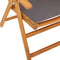 vidaXL - Tuinstoelen - 2 - st - inklapbaar - acaciahout - en - stof - antracietkleurig