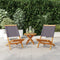 vidaXL - Tuinstoelen - 2 - st - inklapbaar - acaciahout - en - stof - antracietkleurig