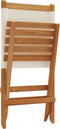 vidaXL - Tuinstoelen - 2 - st - inklapbaar - acaciahout - en - stof - crèmewit