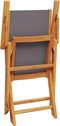 vidaXL - Tuinstoelen - 2 - st - inklapbaar - acaciahout - en - stof - antracietkleurig