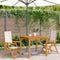 vidaXL - Tuinstoelen - 2 - st - inklapbaar - acaciahout - en - stof - crèmewit