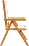 vidaXL - Tuinstoelen - 2 - st - inklapbaar - acaciahout - en - stof - crèmewit