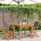 vidaXL - Tuinstoelen - 2 - st - inklapbaar - acaciahout - en - stof - antracietkleurig