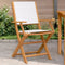 vidaXL - Tuinstoelen - 2 - st - inklapbaar - acaciahout - en - stof - crèmewit