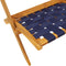 vidaXL - Tuinstoelen - 2 - st - inklapbaar - acaciahout - en - stof - donkerblauw