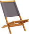 vidaXL - Tuinstoelen - 2 - st - inklapbaar - acaciahout - en - stof - antracietkleurig