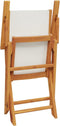 vidaXL - Tuinstoelen - 2 - st - inklapbaar - acaciahout - en - stof - crèmewit