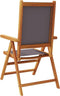 vidaXL - Tuinstoelen - 2 - st - inklapbaar - acaciahout - en - stof - antracietkleurig