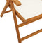 vidaXL - Tuinstoelen - 2 - st - inklapbaar - acaciahout - en - stof - crèmewit