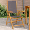 vidaXL - Tuinstoelen - 2 - st - inklapbaar - acaciahout - en - stof - antracietkleurig