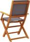 vidaXL - Tuinstoelen - 2 - st - inklapbaar - acaciahout - en - stof - antracietkleurig