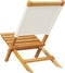 vidaXL - Tuinstoelen - 2 - st - inklapbaar - acaciahout - en - stof - crèmewit