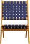 vidaXL - Tuinstoelen - 2 - st - inklapbaar - acaciahout - en - stof - donkerblauw