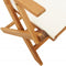 vidaXL - Tuinstoelen - 2 - st - inklapbaar - acaciahout - en - stof - crèmewit