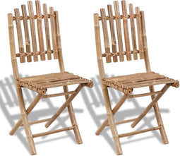 vidaXL - Tuinstoelen - 2 - st - inklapbaar - bamboe