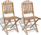 vidaXL - Tuinstoelen - 2 - st - inklapbaar - bamboe