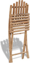 vidaXL - Tuinstoelen - 2 - st - inklapbaar - bamboe