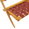 vidaXL - Tuinstoelen - 2 - st - inklapbaar - massief - acaciahout - en - stof - rood