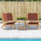 vidaXL - Tuinstoelen - 2 - st - inklapbaar - massief - acaciahout - en - stof - rood