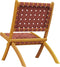 vidaXL - Tuinstoelen - 2 - st - inklapbaar - massief - acaciahout - en - stof - rood