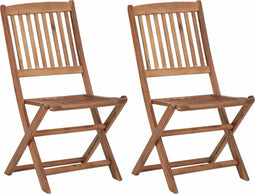 vidaXL - Tuinstoelen - 2 - st - inklapbaar - massief - acaciahout
