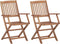 vidaXL - Tuinstoelen - 2 - st - inklapbaar - massief - acaciahout