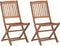 vidaXL - Tuinstoelen - 2 - st - inklapbaar - massief - acaciahout