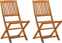 vidaXL - Tuinstoelen - 2 - st - inklapbaar - massief - eucalyptushout