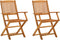 vidaXL - Tuinstoelen - 2 - st - inklapbaar - massief - eucalyptushout
