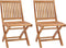 vidaXL - Tuinstoelen - 2 - st - inklapbaar - massief - teakhout
