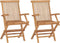 vidaXL - Tuinstoelen - 2 - st - inklapbaar - massief - teakhout