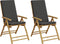 vidaXL - Tuinstoelen - 2 - st - inklapbaar - met - kussens - bamboe