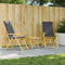 vidaXL - Tuinstoelen - 2 - st - inklapbaar - met - kussens - bamboe
