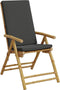 vidaXL - Tuinstoelen - 2 - st - inklapbaar - met - kussens - bamboe